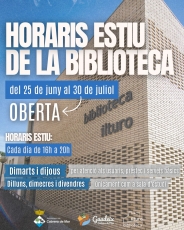 Horaris d'Estiu a la Biblioteca